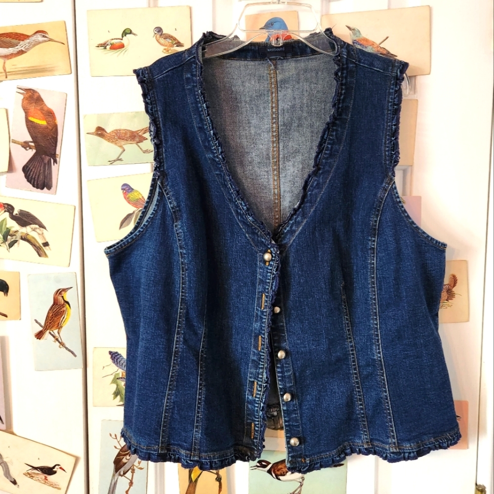 Western Blue Jean Vest